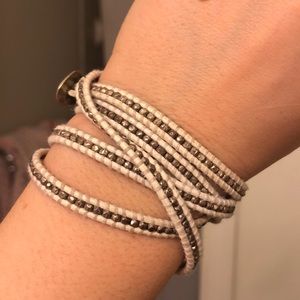 Chan Luu White/Silver wrap bracelet